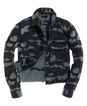 Superdry Riley Cropped Rookie Női Kabát Camo | QRVYW8734